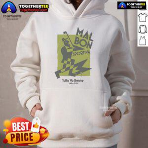 Alt Text: Official Malbon Golf Sportiva Tutto Va Benne Hoodie in stylish design, perfect for golf enthusiasts and casual wear.
