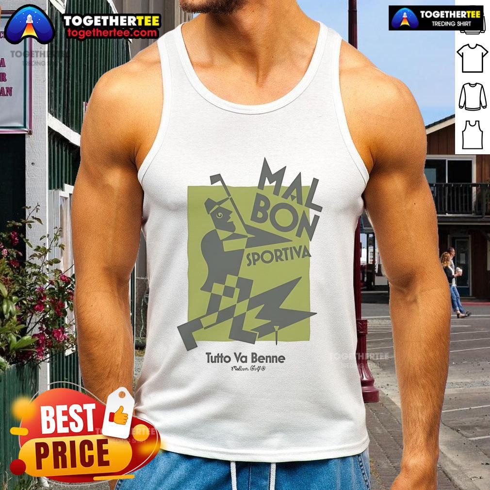 Official Malbon Golf Sportiva Tutto Va Benne Tank Top in stylish design, perfect for golf enthusiasts and casual wear.