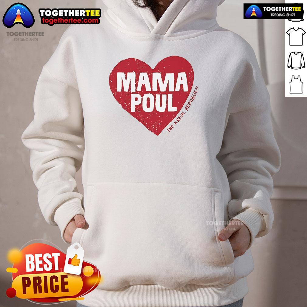 Alt Text: Official Mama Poul The Kreol Republic Hoodie featuring vibrant colors and a stylish design, perfect for casual wear.