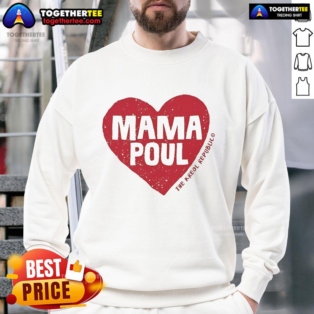Official Mama Poul The Kreol Republic Sweatshirt in stylish design, perfect for casual wear and showcasing cultural pride.