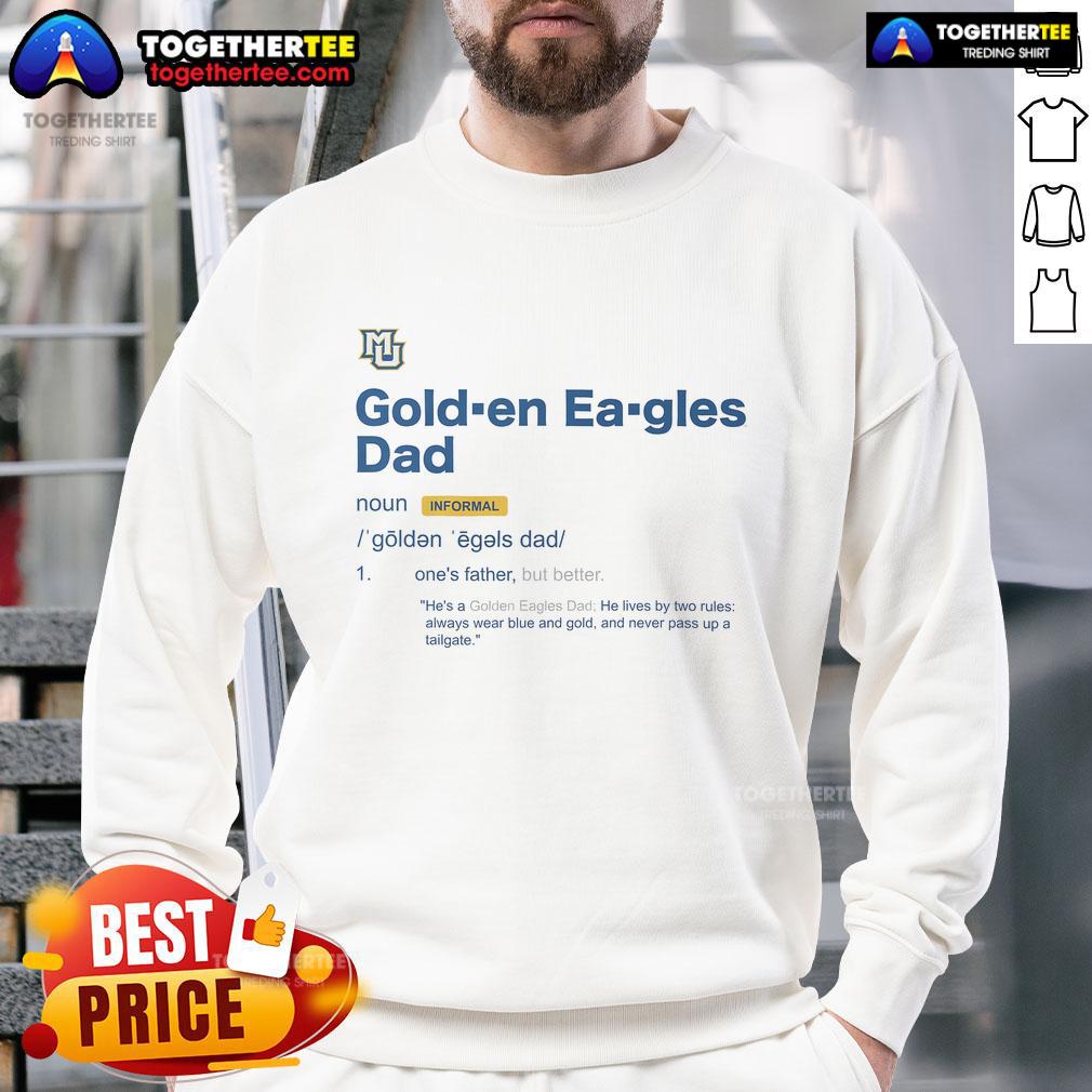 Official Marquette Golden Eagles Dad Definition Sweatshirt showcasing team spirit and stylish comfort for proud dads.