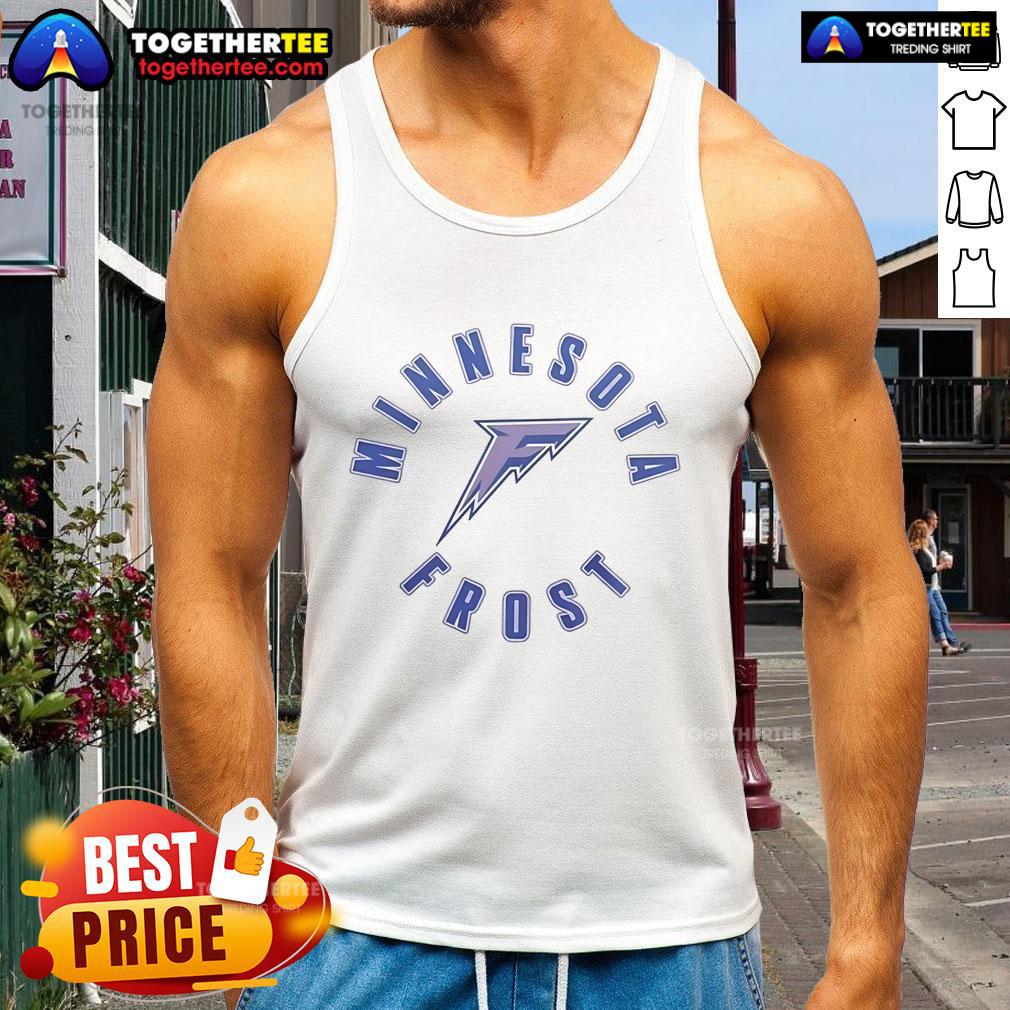 Official Minnesota Frost 2025 special logo tank top featuring a unique design for fans and supporters.