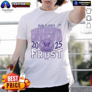 Alt Text: Official Minnesota Frost Adult Stadium Essentials Playoffs City Revolution 25 Urban T-Shirt in vibrant colors.