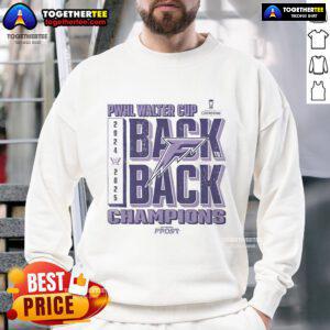 Official Minnesota Frost Walter Cup Back-to-Back Champions 2025 sweatshirt showcasing team pride and championship spirit.