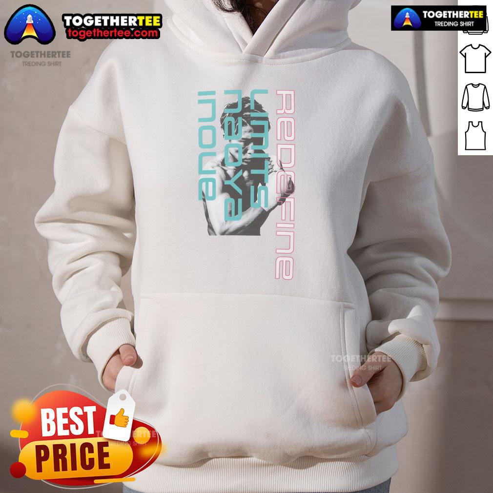 Official Naoya Inoue 'Monster Limits Redefine' hoodie showcasing stylish design for boxing fans and sports enthusiasts.