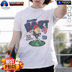 Official New York Giants Jaxson Dart T-Shirt featuring team colors and logo, perfect for fans and collectors.