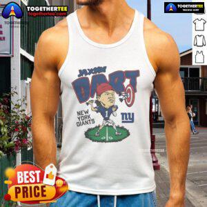 Official New York Giants Jaxson Dart Tank Top featuring team logo, perfect for fans and summer wear.