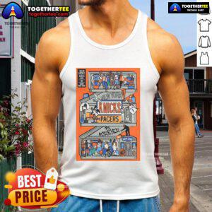 Official New York Knicks Game Day Series 2025 ECF NBA tank top featuring team logo and vibrant colors for fans.