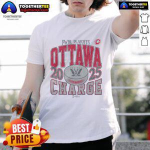 Official Ottawa Charge Adult Stadium Essentials Playoffs T-Shirt featuring urban design for city fans