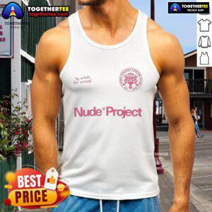 Official Patty Waffle Nude Project tank top displayed on a model, showcasing a stylish and comfortable design.