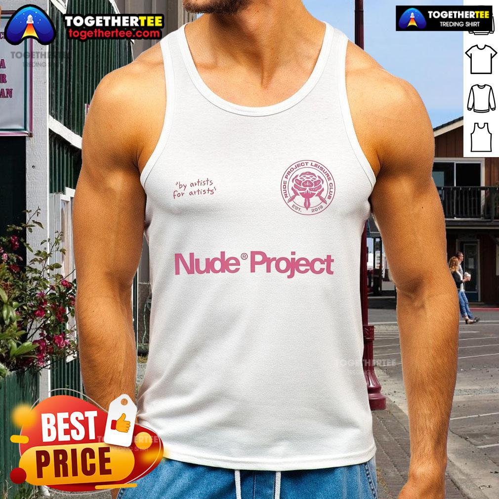 Official Patty Waffle Nude Project tank top displayed on a model, showcasing a stylish and comfortable design.