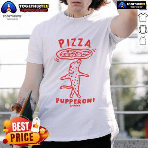 Alt Text: Official Pizza Pupperoni Wituka T-Shirt featuring a playful pizza design and vibrant colors for dog lovers.