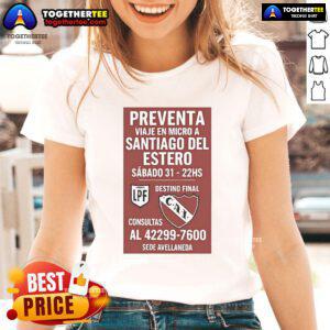 Official Preventa Viaje en Micro a Santiago del Estero, Sbado 31, 22hs, con diseo de Ladies Tee.