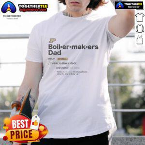 Official Purdue Boilermakers Dad Definition T-Shirt featuring bold graphics and school colors, perfect for proud fans.