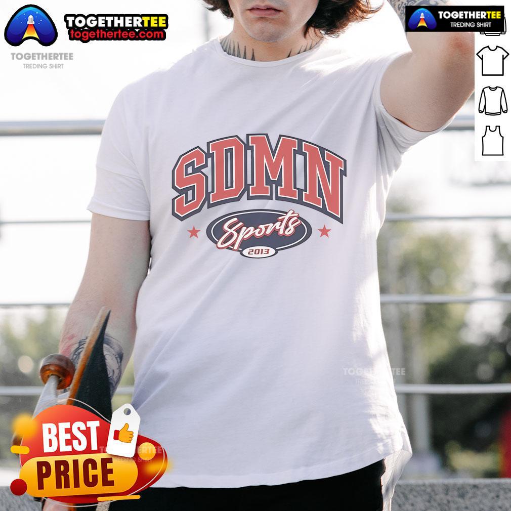 Official Sdmn Sports 2013 T-Shirt featuring a bold design and vibrant colors, perfect for fans and collectors.