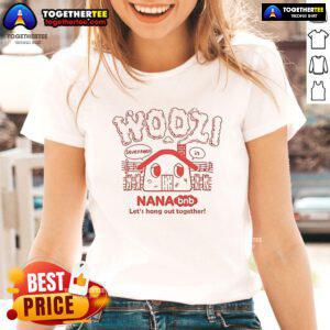 Alt Text: Official Scoups Nana BnB Let's Hang Out Together Ladies Tee featuring a stylish design perfect for casual outings.