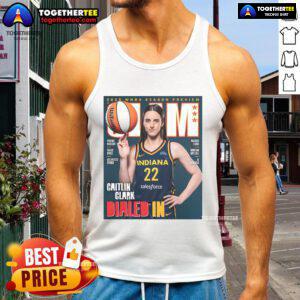 Official Slam 2025 WNBA Season preview featuring Caitlin Clark wearing a Dialed In tank top on the court.