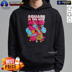 Official Square Is The New Heart Hoodie in stylish design, perfect for casual wear and fashion enthusiasts.