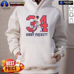 Official Team Brown Kirby Puckett Baseball Hall of Fame Member Signature Hoodie showcasing unique design and team pride.