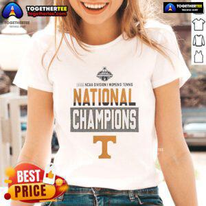 Official Tennessee Volunteers 2025 NCAA DI Women's Tennis National Champions Ladies Tee shirt design.