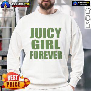 Official The Icons Juicy Pink Juicy Girl Forever Sweatshirt displayed on a stylish mannequin in a bright setting.