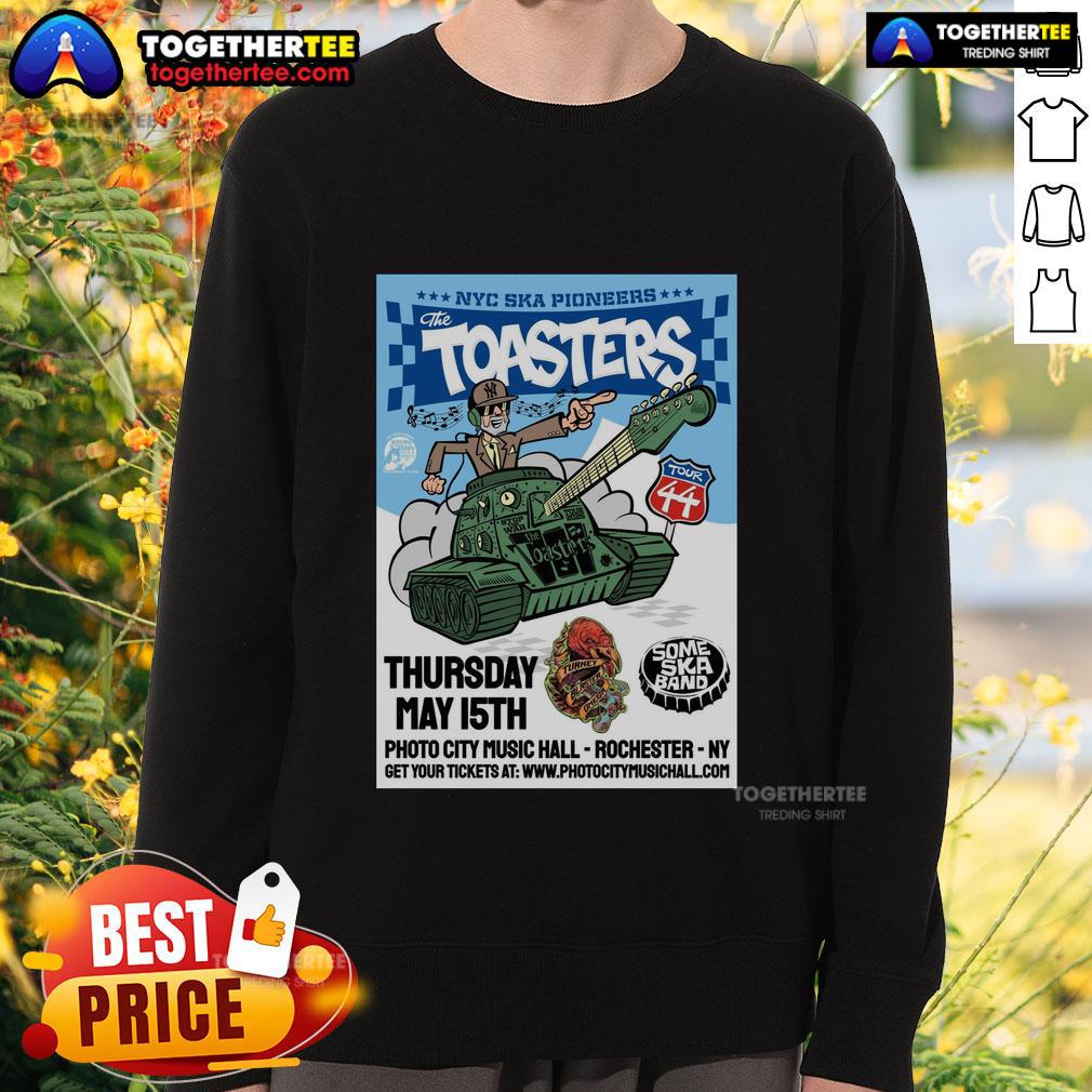 Official The Toasters NY Ska Pioneers Show May 15 2025 sweatshirt featuring vibrant graphic design and bold colors.