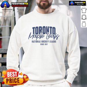 Official Toronto Maple Leafs NHL sweatshirt since 1917, featuring team logo and stylish design for fans.