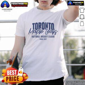 Official Toronto Maple Leafs NHL T-Shirt since 1917 featuring team logo and classic design for fans.