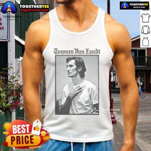 Official Townes Van Zandt The Late Great tank top featuring vintage artwork and iconic lyrics from the beloved musician.