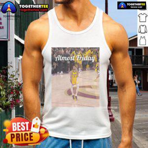 Tyrese Haliburton wearing an Indiana Pacers tank top with 'Big Nuts' design, perfect for Almost Friday vibes.