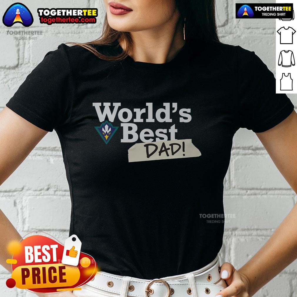 Alt Text: Official UNC Wilmington Seahawks World's Best Dad ladies tee featuring vibrant colors and comfortable fit.