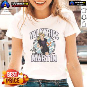 Official Valkyries Kate Martin Signature Ladies Tee featuring a stylish design perfect for fans and casual wear.