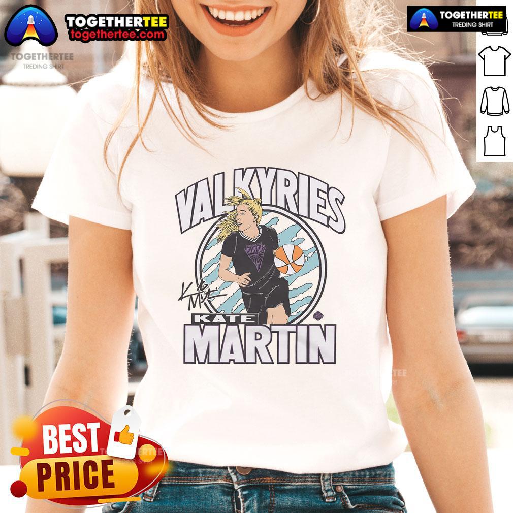 Official Valkyries Kate Martin Signature Ladies Tee featuring a stylish design perfect for fans and casual wear.