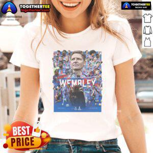 Official Wembley Final Junior Crystal Palace F.C. FA Cup Finalists 2025 Ladies Tee showcasing team pride and style.