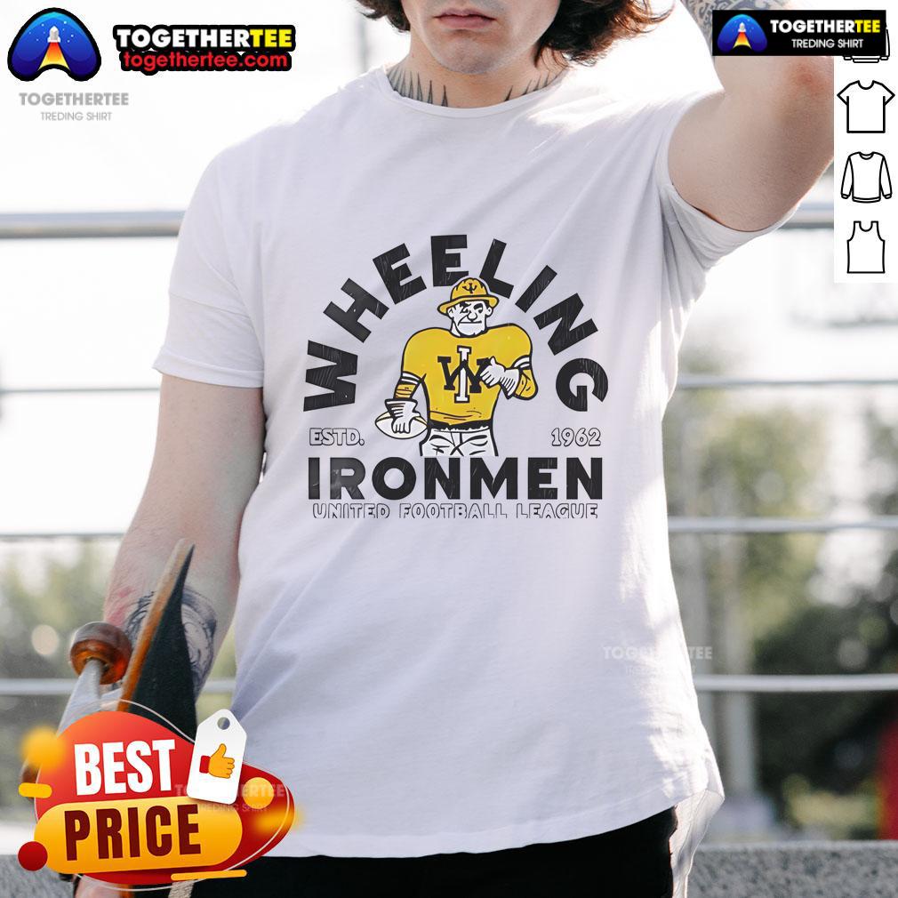 Official Wheeling Ironmen Football Estd 1962 T-Shirt featuring team logo and vintage design for fans and players alike.