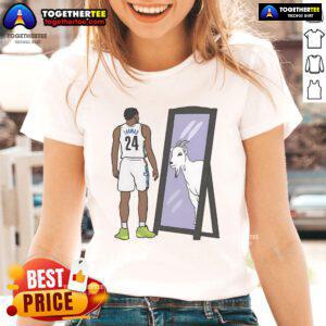 Original Cam Thomas Mirror Goat Ladies Tee featuring vibrant graphics and stylish design for fans and fashion lovers.
