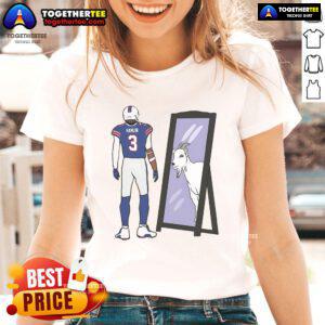 Original Damar Hamlin Mirror Goat Ladies Tee featuring a stylish design for fans celebrating Damar Hamlin's legacy.