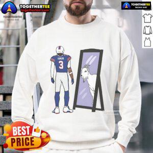 Original Damar Hamlin Mirror Goat Sweatshirt showcasing unique design and vibrant colors, perfect for fans and collectors.