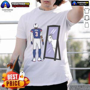 Original Damar Hamlin Mirror Goat T-Shirt featuring a bold graphic design celebrating the NFL star's legacy.