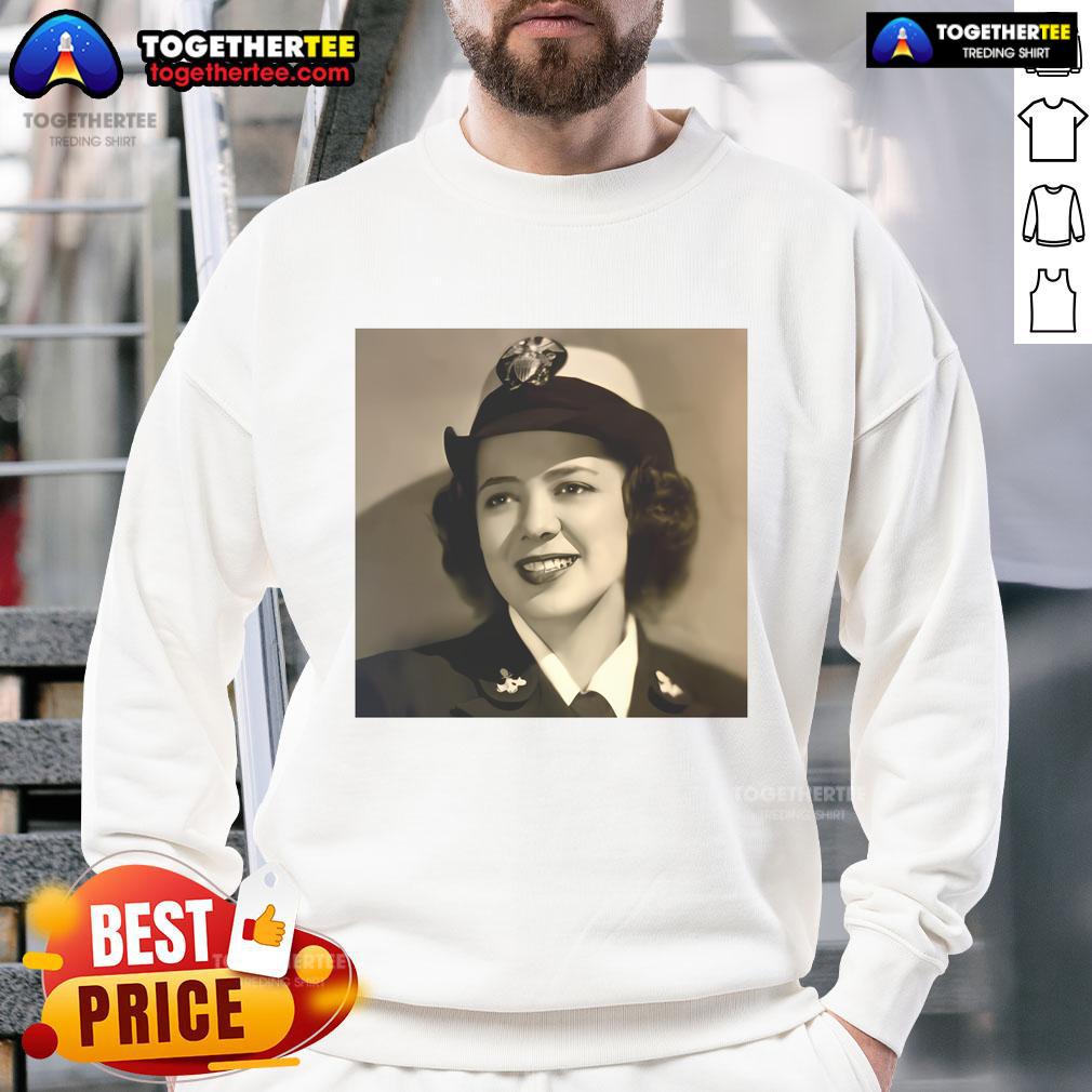 Original Julia Parsons, U.S. Navy code breaker during World War II, honored in a commemorative sweatshirt.