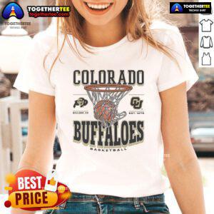 Premium Colorado Buffaloes Game Time Ladies Tee in black with team logo, perfect for game day and showing team spirit.