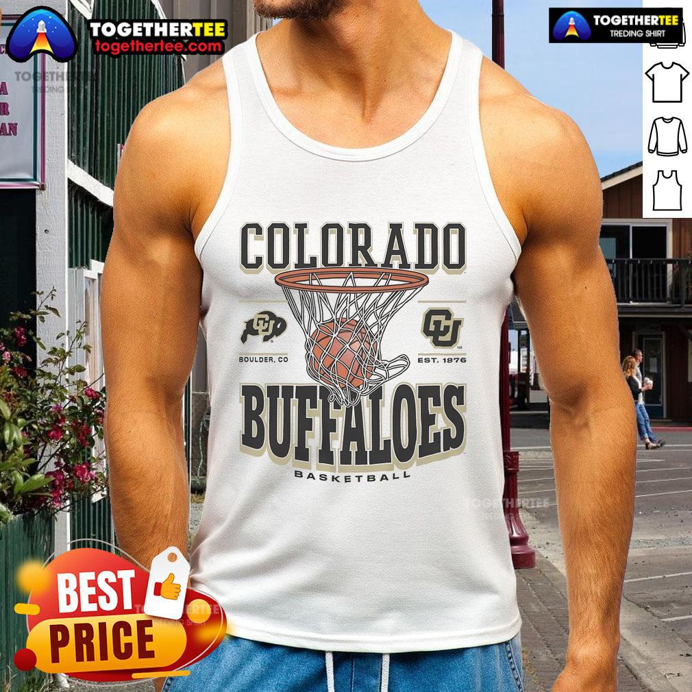 Premium Colorado Buffaloes Game Time Tank Top in black with logo, perfect for sports fans and summer outings.