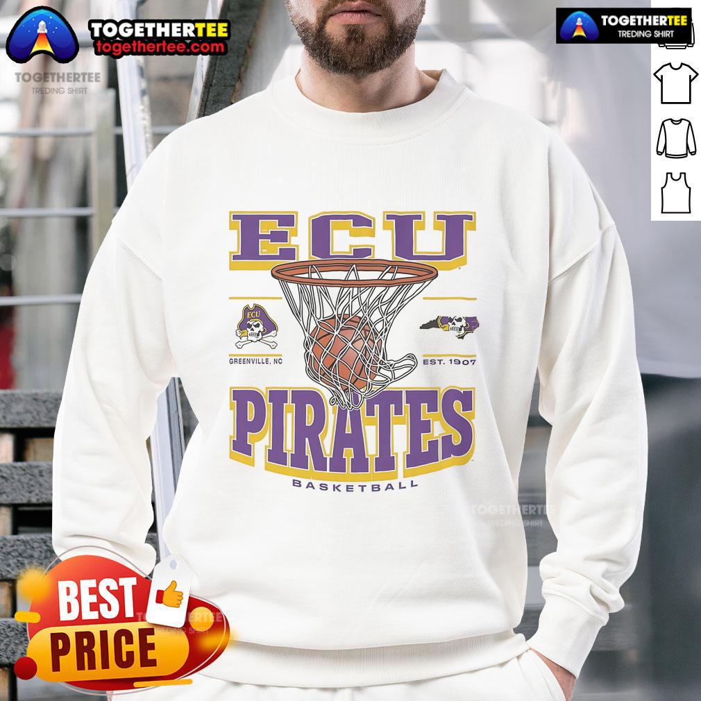 Premium East Carolina Pirates Game Time Sweatshirt in purple featuring logo, perfect for fans on game day.
