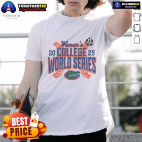 Premium Florida Gators 2025 NCAA Softball Women's College World Series T-Shirt featuring team colors and logo design.