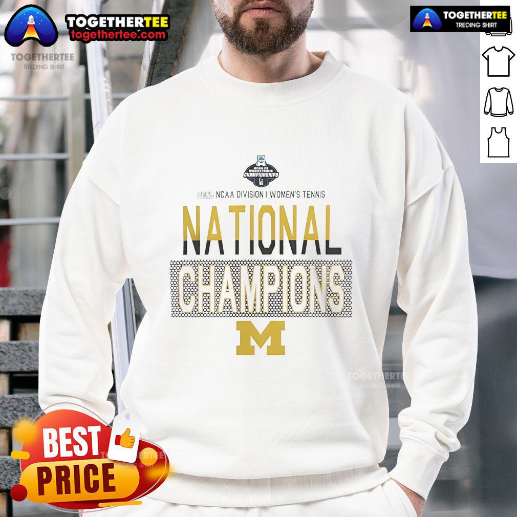 Premium Michigan 2025 NCAA D1 Women's Tennis National Champions Sweatshirt showcasing team pride and athletic excellence.
