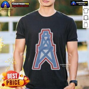 Premium Oilers Football '80 T-Shirt featuring vintage design and classic team colors, perfect for fans of the Houston Oilers.