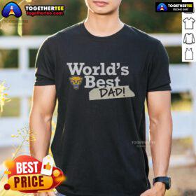 Alt Text: Premium Pittsburgh Panthers World's Best Dad T-Shirt featuring team logo and vibrant colors, perfect for proud dads.