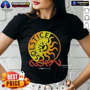 Premium Prog Magazine Solstice Ladies Tee featuring a stylish design for music enthusiasts and fans of progressive rock.