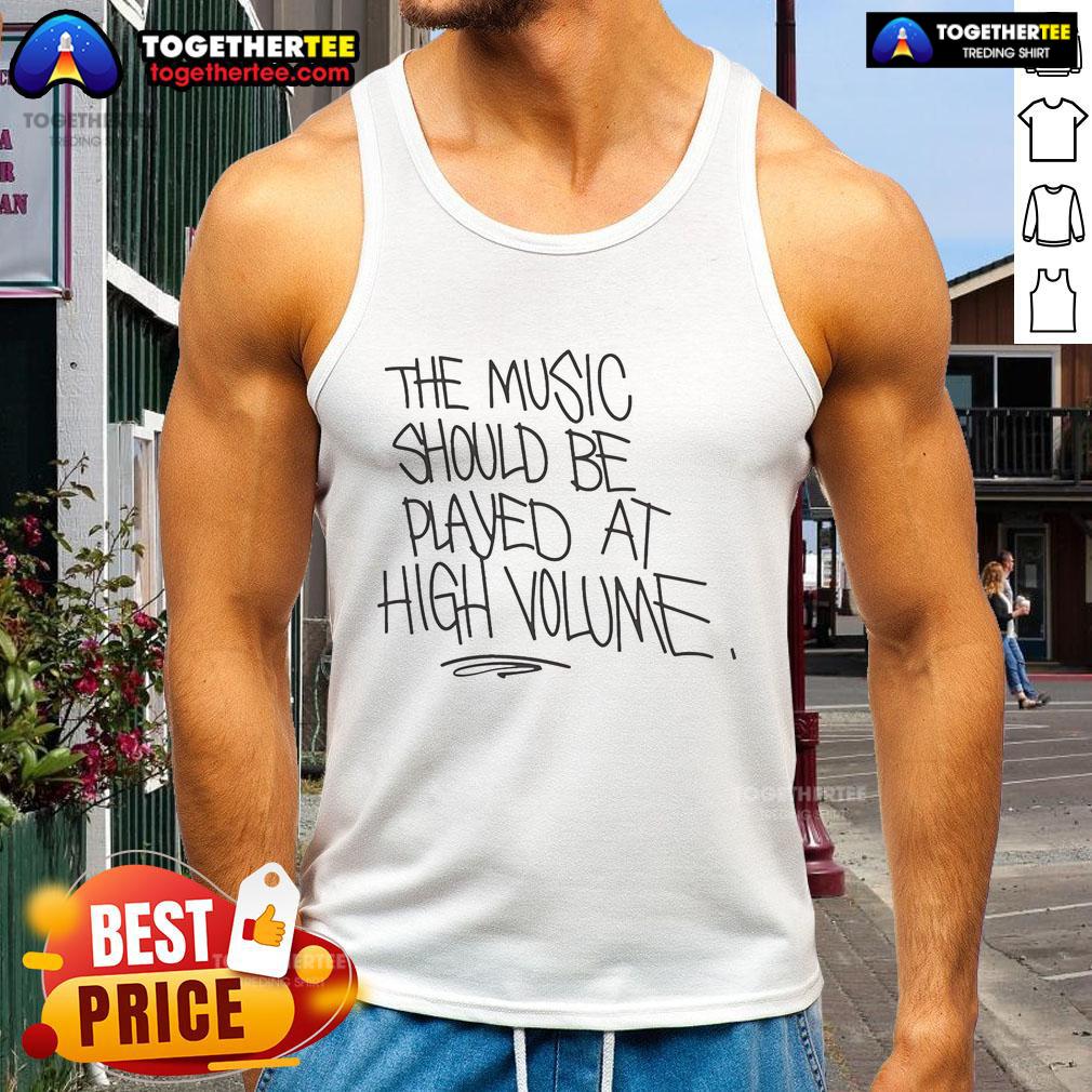 Premium sleeping on gems tank top design featuring vibrant graphics, perfect for music lovers who enjoy high volume vibes.
