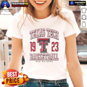 Premium Texas Tech Red Raiders basketball ladies tee featuring vibrant team colors and stylish design for fans.
